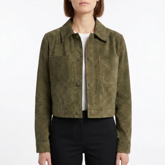 Jennifer Jareau Suede Crop Jacket