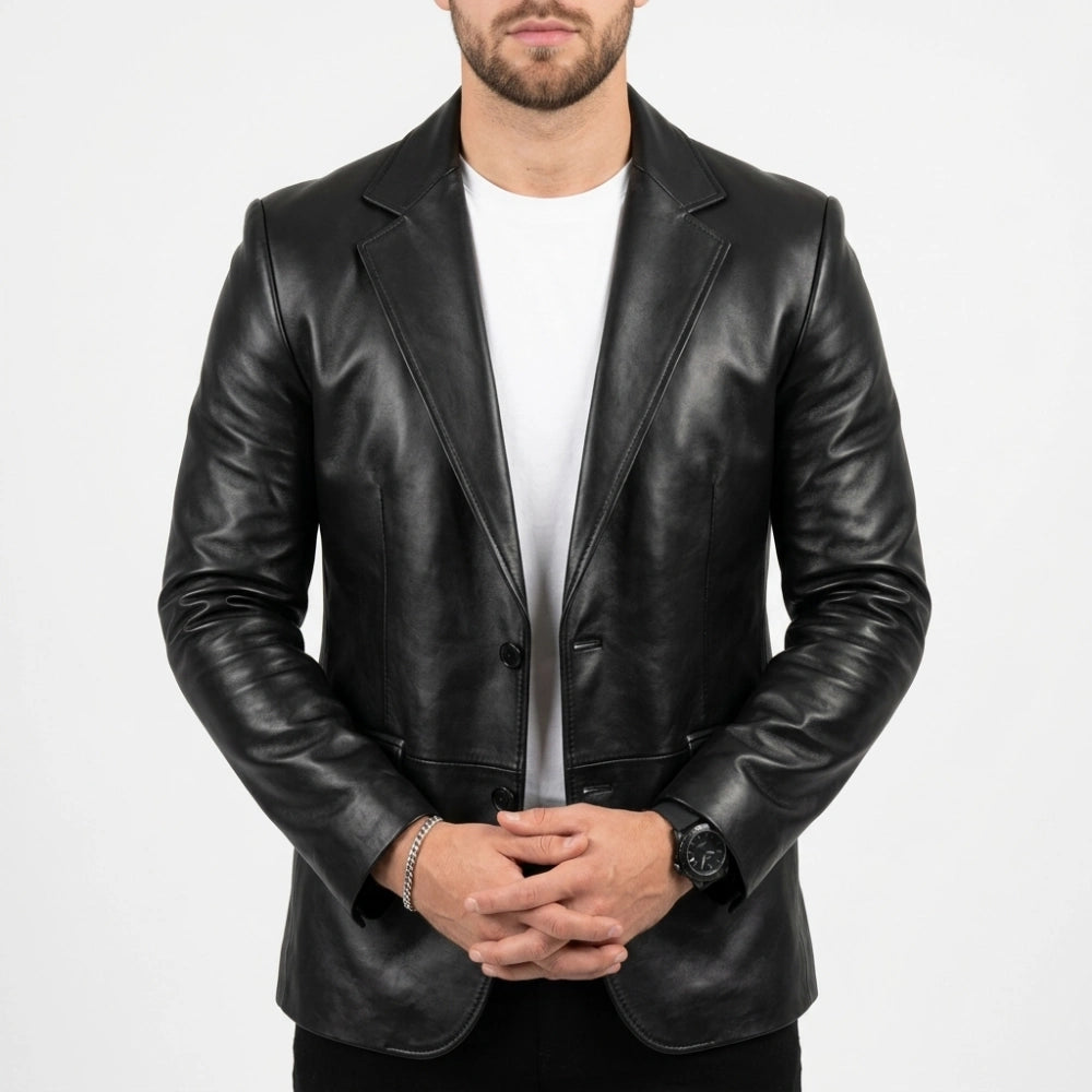 Kevin Hart 72 Hours Premiere Black Leather Blazer