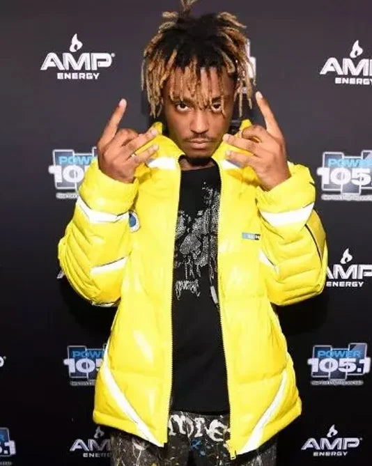 Juice Wrld Yellow Puffer Jacket