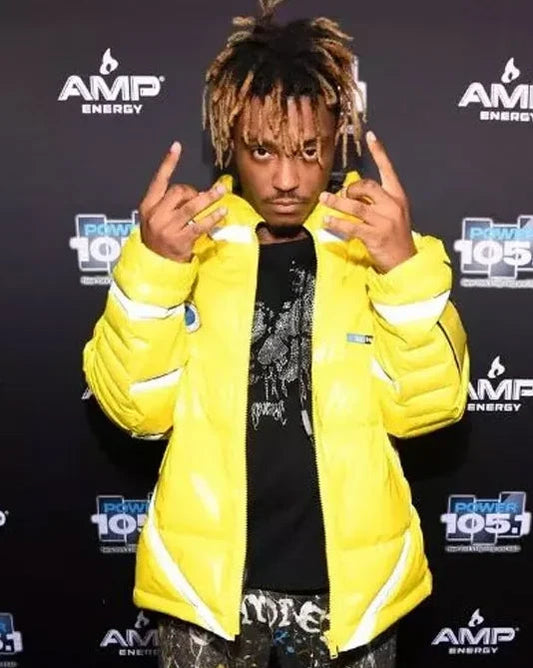 Juice Wrld Yellow Puffer Jacket