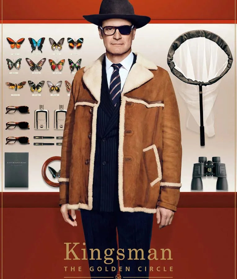 Colin Firth Kingsman shearling jacket