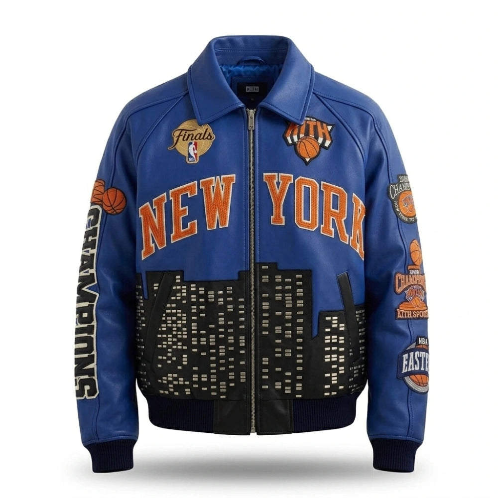 Kith New York Knicks 2026 Champions Leather Jacket