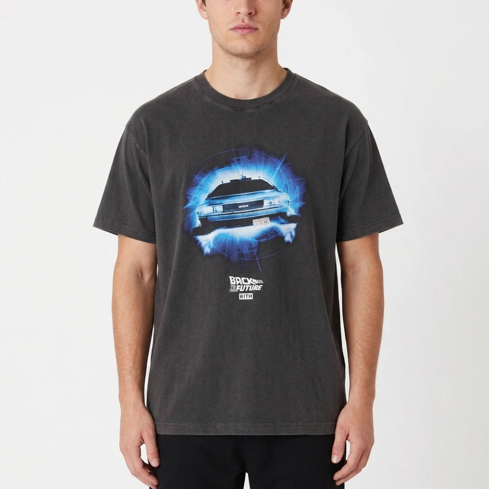 Kith for Back to the Future DeLorean Front Back Vintage Tee