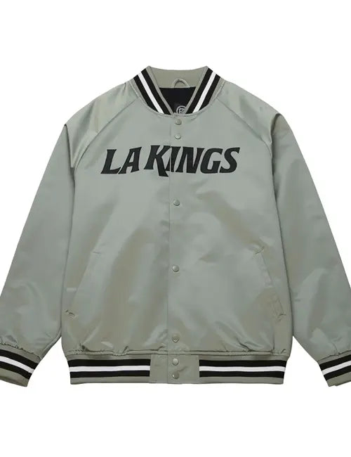 LA Kings Current Logo Lightweight Grey Satin Jacket