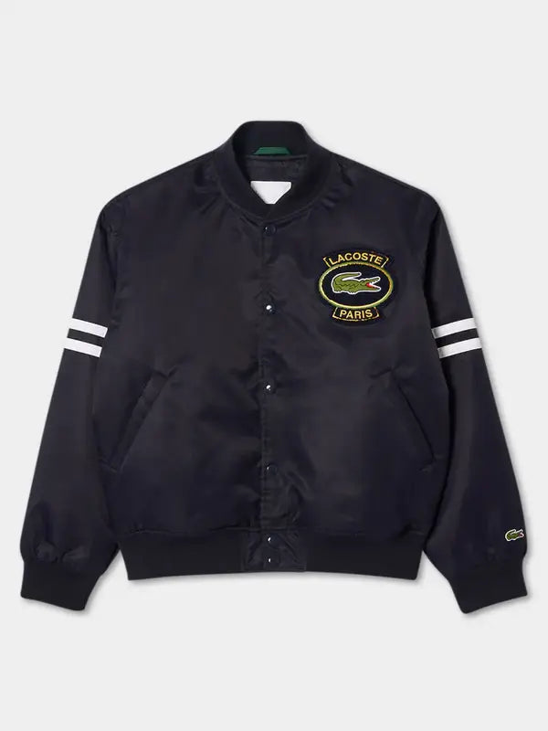 Lacoste-Vintage-Patch-Varsity-Jacket-Black