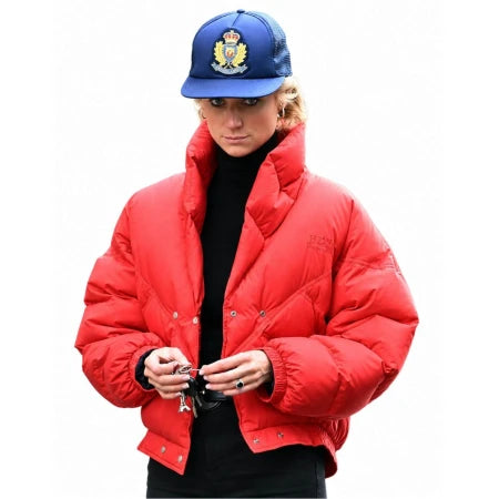 Princess Diana Red Puffer Jacket