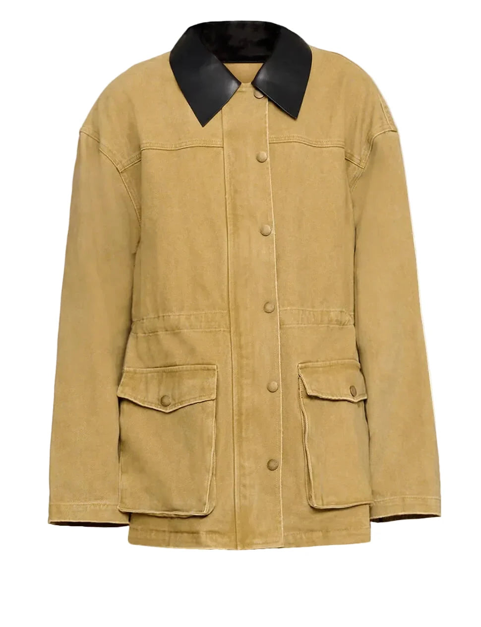 Leather Collar Barn Jacket