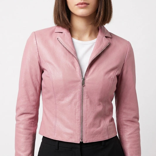 Lexi Minetree Elle Pink Leather Jacket