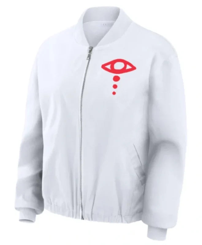 Liv Morgan 2026 Watch Me LIV White Denim Bomber Jacket