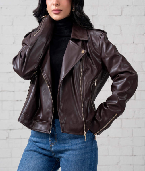 Susan Ryeland Brown Leather Jacket