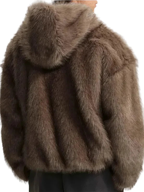 Nike x Ja Morant Faux Fur Hooded Jacket