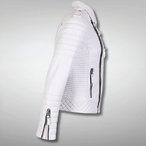White Leather Jacket 