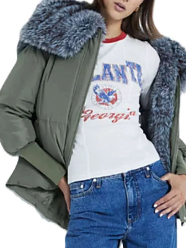Erin-Croft-Brassic-S07-Michelle-Keegan-Green-Fur-Bomber-Jacket