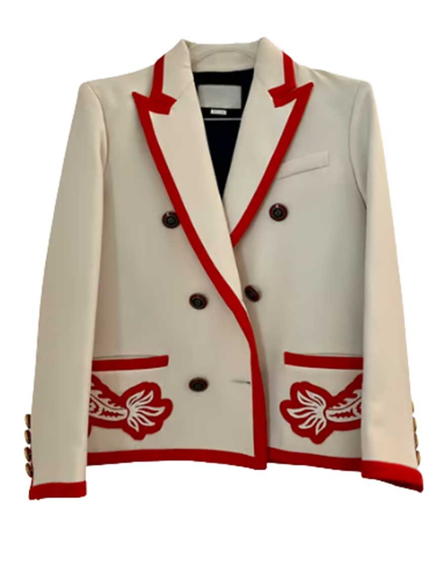 Savannah Lee Smith Red Piping Blazer