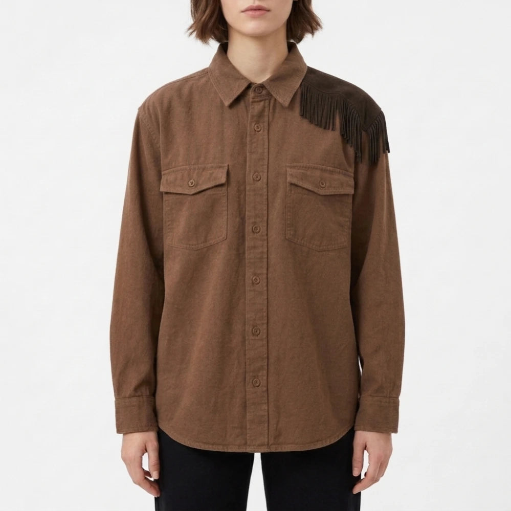 Mutiny 2026 Annabelle Wallis Brown Shirt