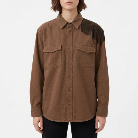 Mutiny 2026 Annabelle Wallis Brown Shirt