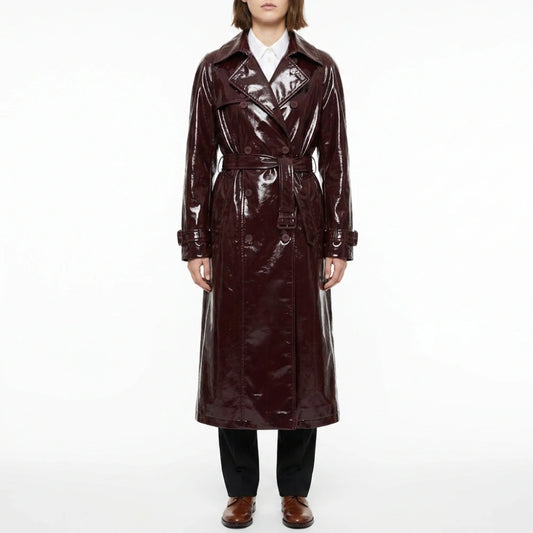 NYC 2026 Meryl Streep Leather Trench Coat