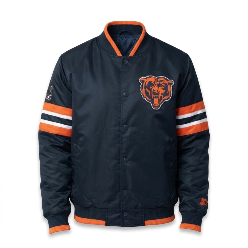 Navy Chicago Bears Scout Varsity Jacket