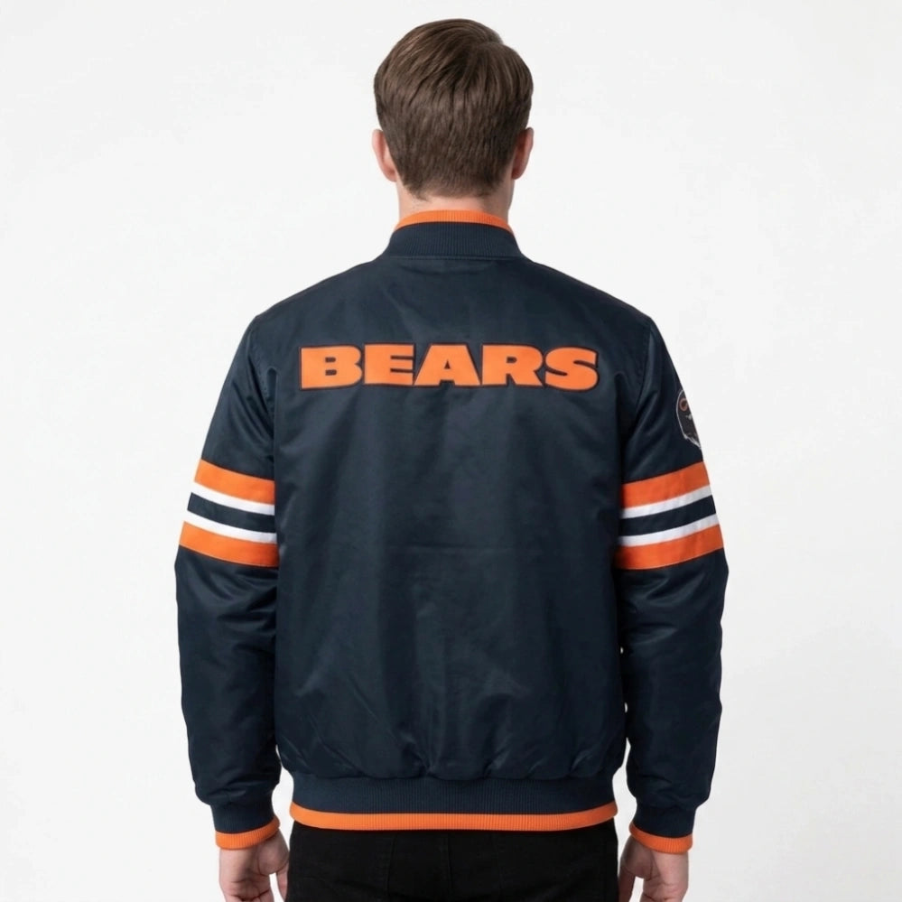 Navy Chicago Bears Scout Varsity Jacket