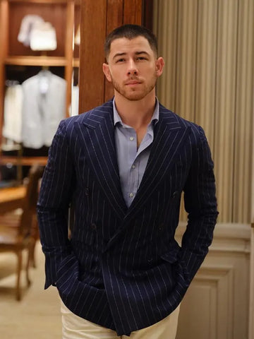 Nick Jonas 20204 Olympics Blue Stripe Blazer