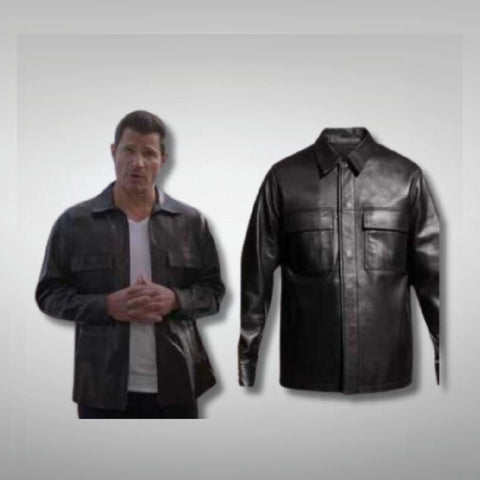 Nick Lachey Love Is Blind S04 Black Leather Jacket