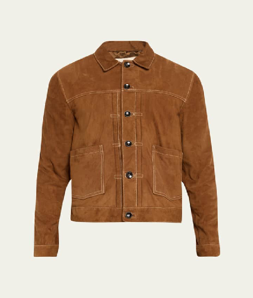 Brown suede jacket