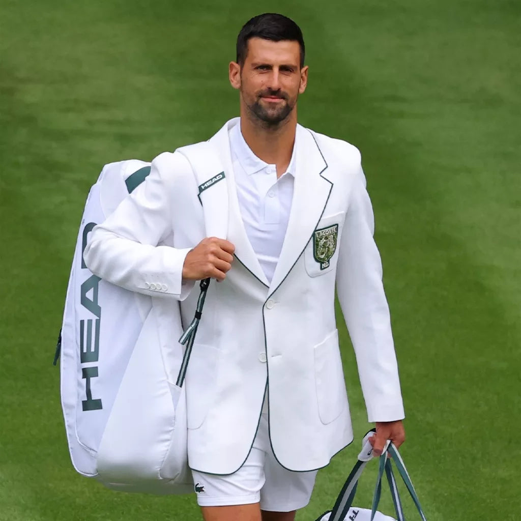 Novak Djokovic Wimbledon 2026 white blazer