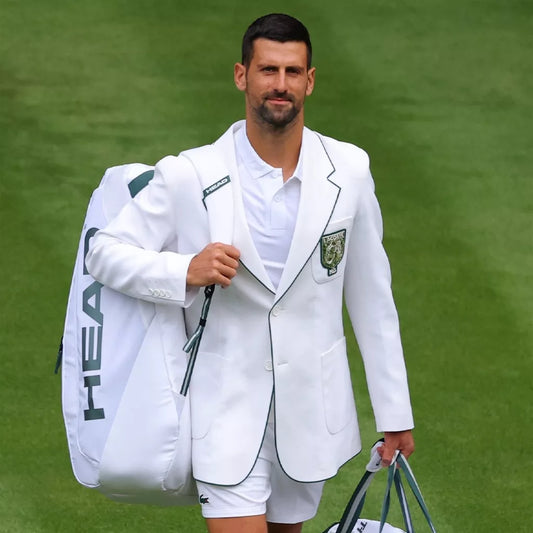 Novak Djokovic Wimbledon 2026 white blazer