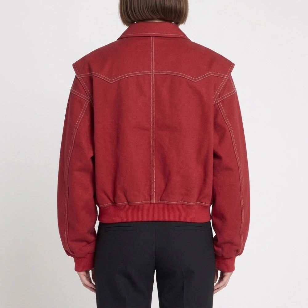 Off Campus S01 Hannah Wells Red Bomber Jacket