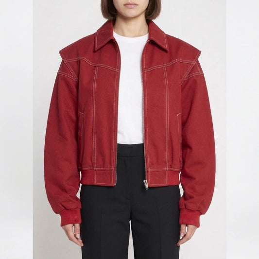 Off Campus S01 Hannah Wells Red Bomber Jacket