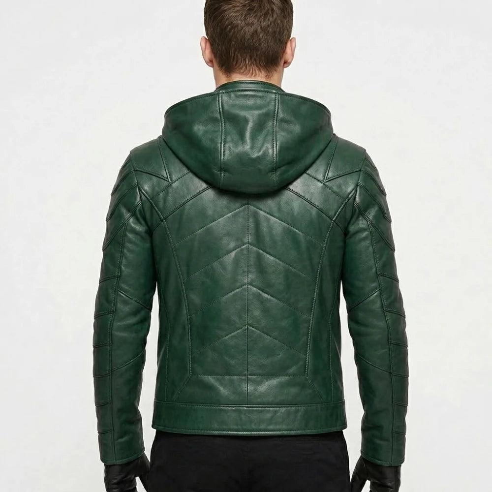 Oliver Queen Green Arrow Leather Jacket