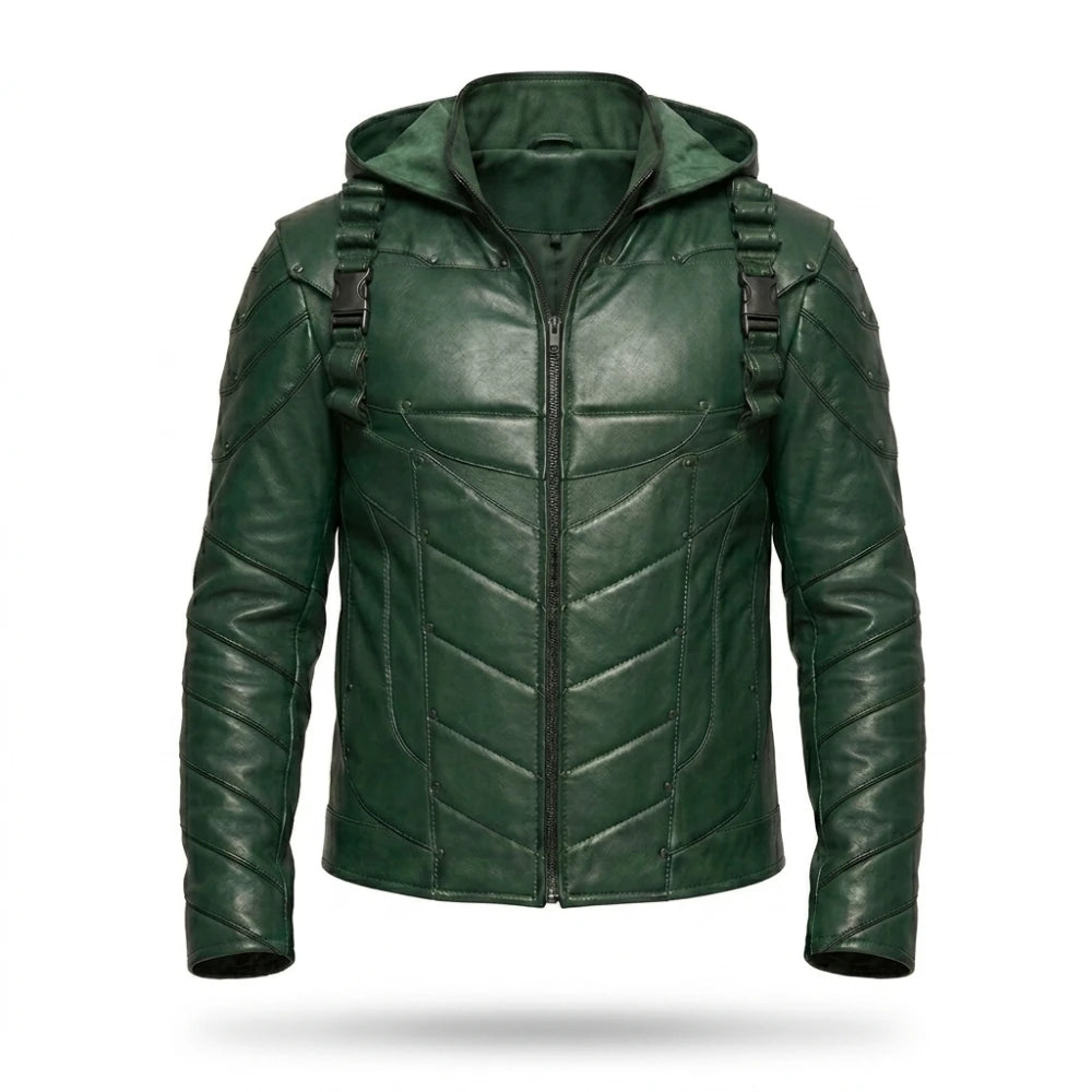 Oliver Queen Green Arrow Leather Jacket