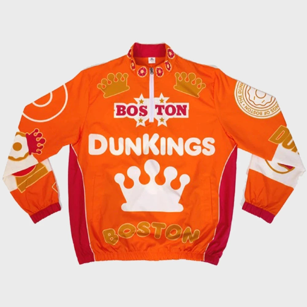 Orange Dunkin Donuts tracksuit
