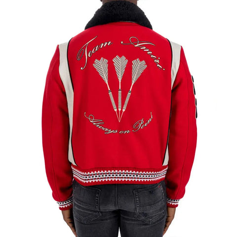 Amiri Red Varsity Jacket