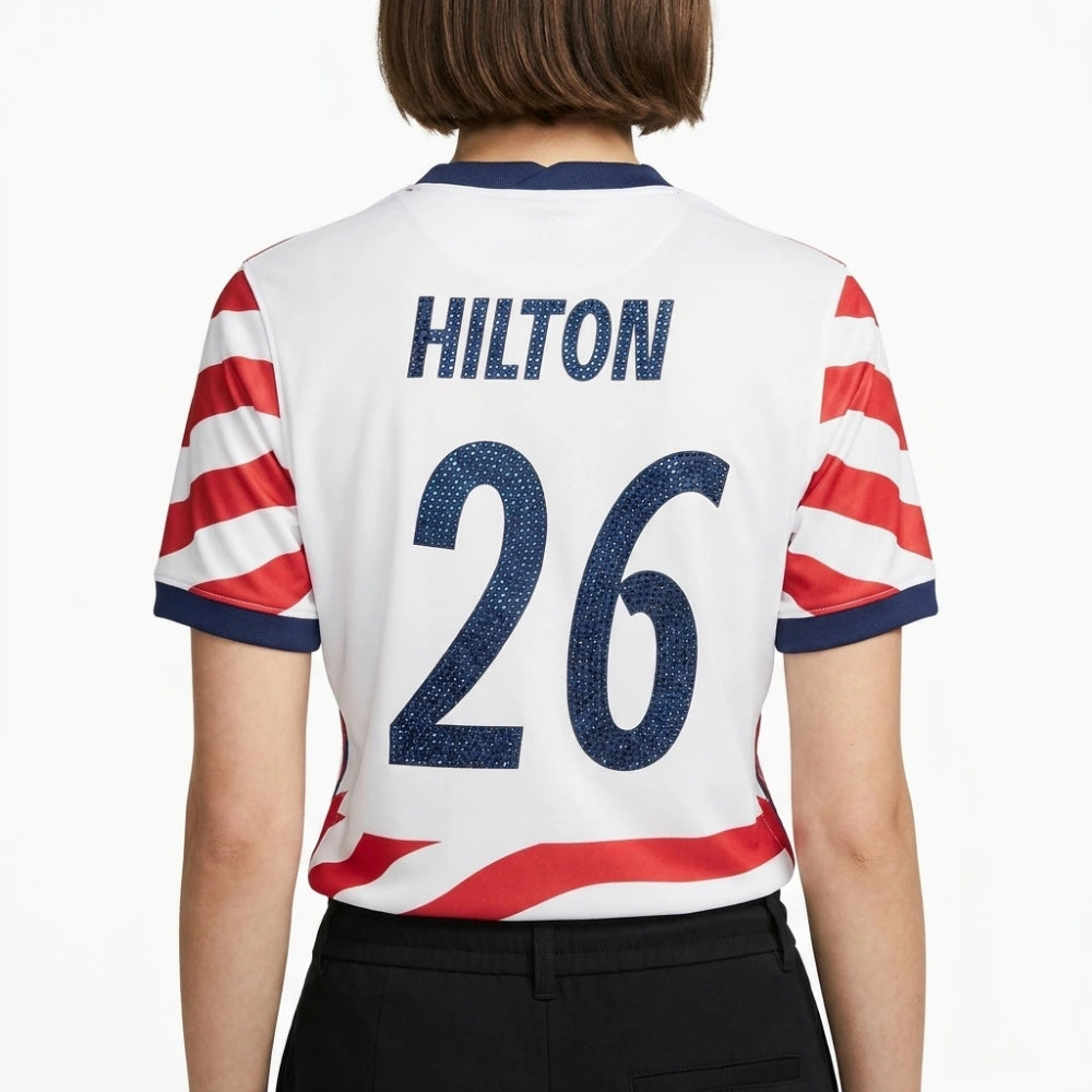 Paris Hilton FIFA World Cup 2026 Opening Ceremony Striped Shirt