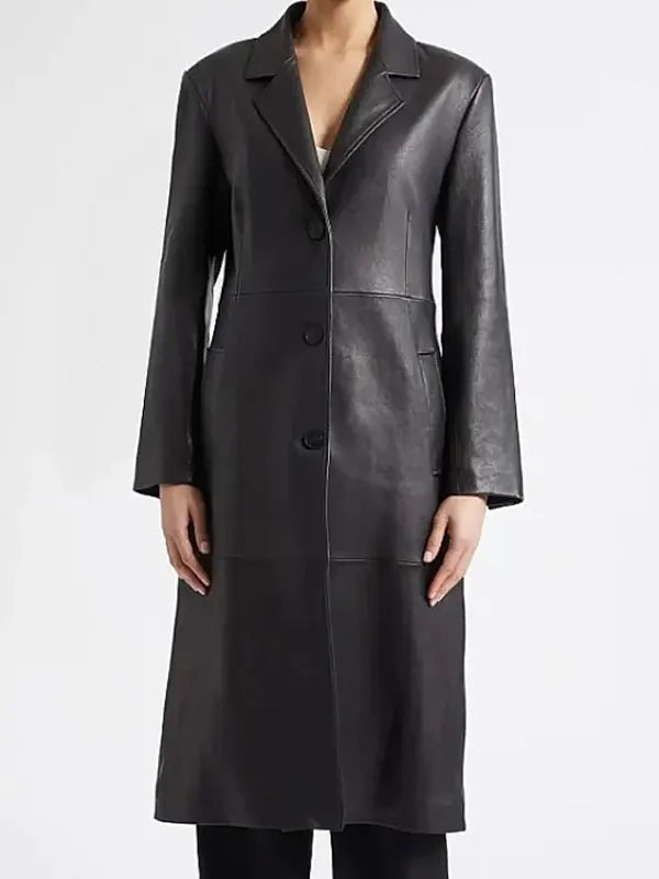 RECREATION – Taylor Swift Music Patient Zero Slim Black Leather Trench Coat 2026