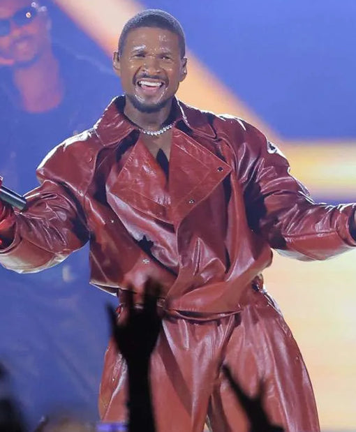Usher Red Leather Jacket