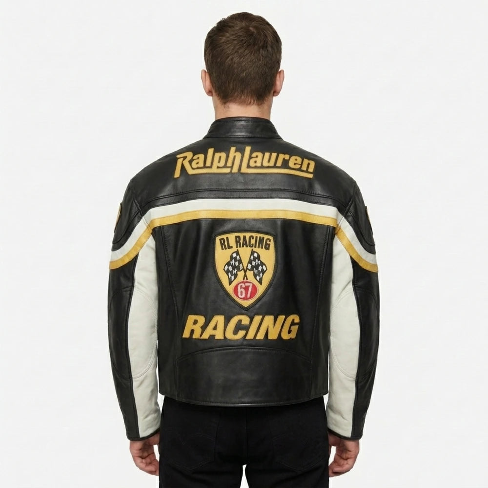 Racing 2026 Tom Holland Black Leather Jacket