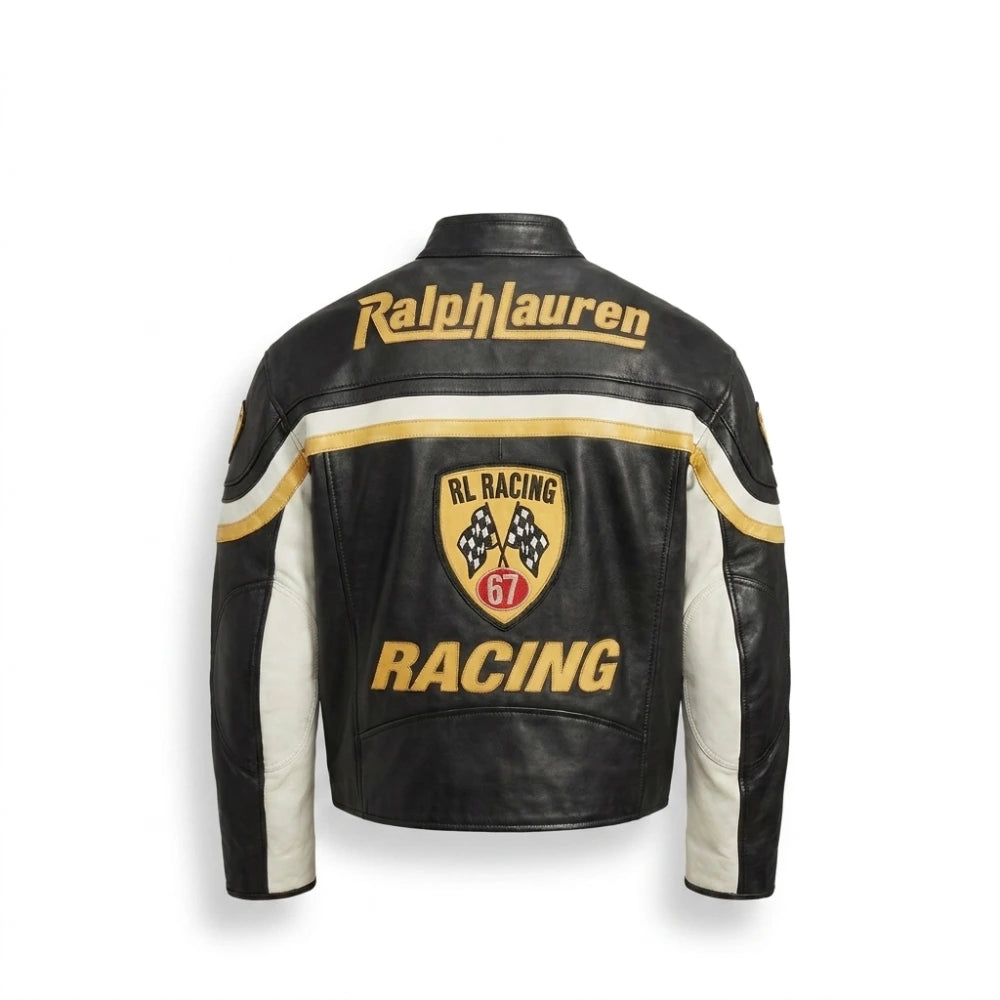 Racing 2026 Tom Holland Black Leather Jacket