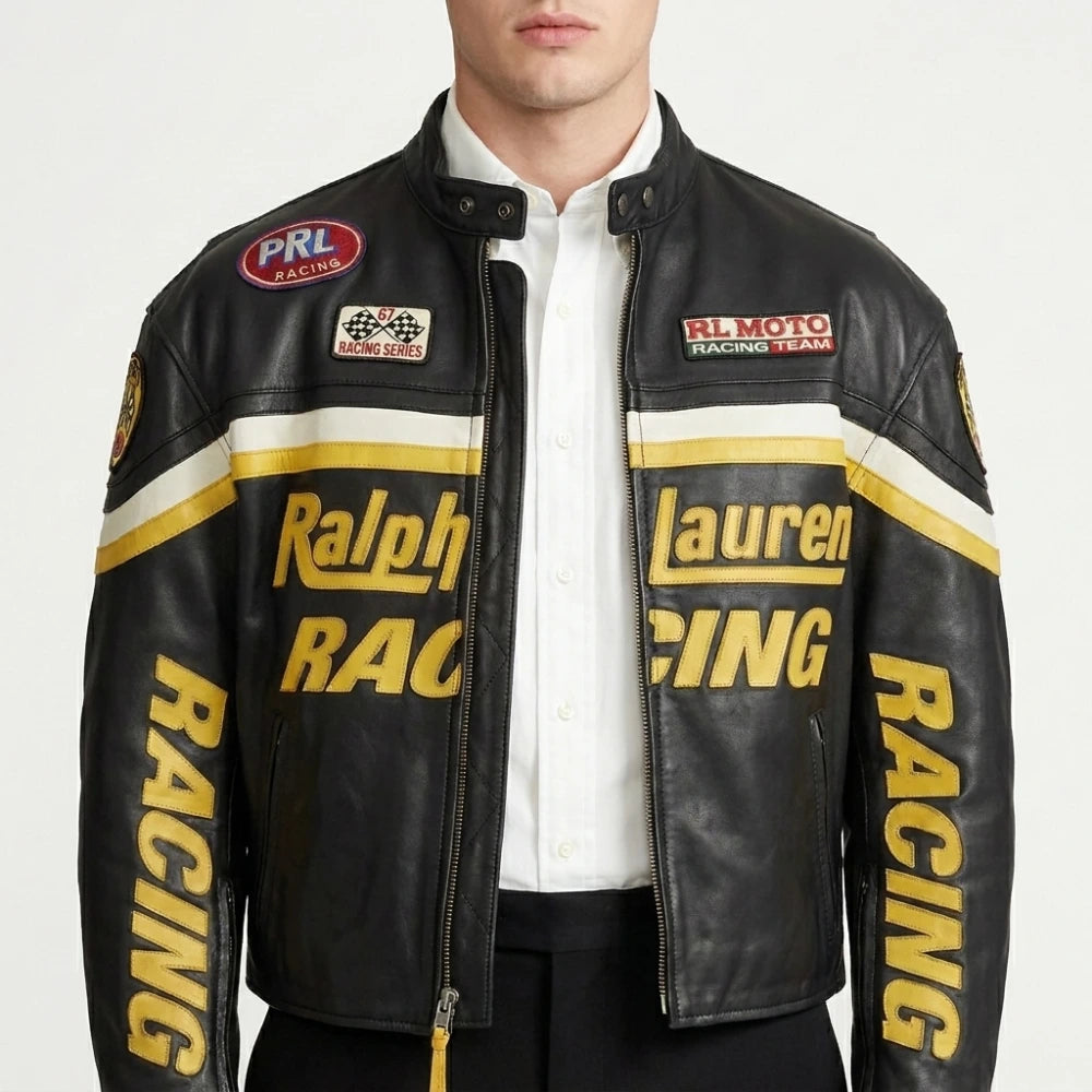 Racing 2026 Tom Holland Black Leather Jacket