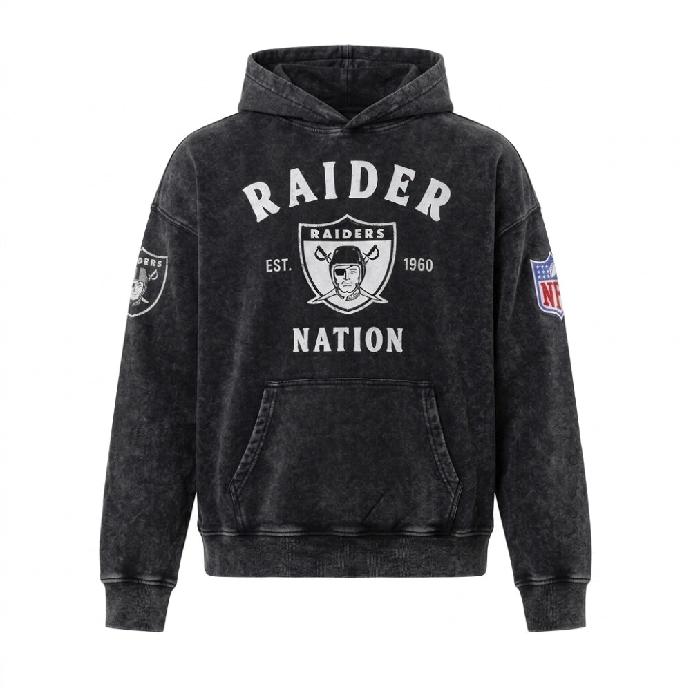 Raider Nation First Team Enzyme Wash Hoodie
