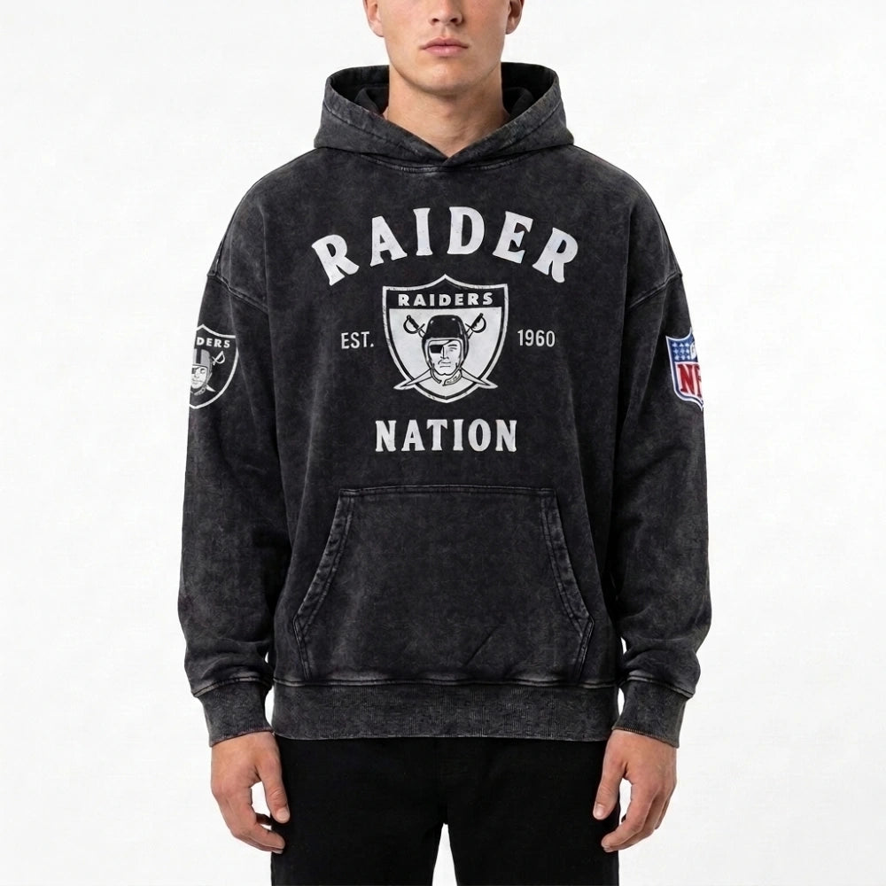 Raider Nation First Team Enzyme Wash Hoodie