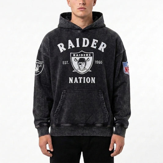 Raider Nation First Team Enzyme Wash Hoodie