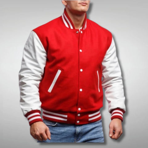 Red and White Varsity Jacket 