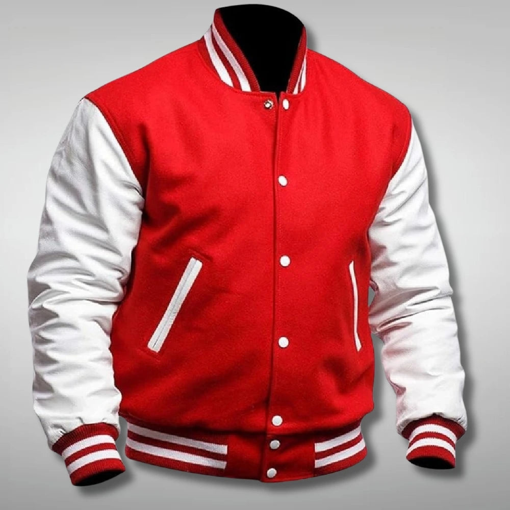 Red And White Baseball Jacket