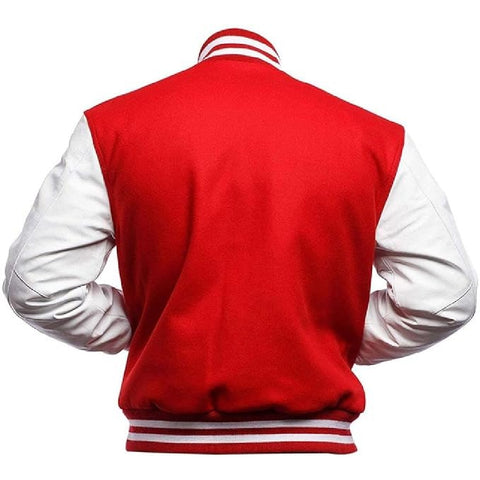 Red And White Collage Jacket