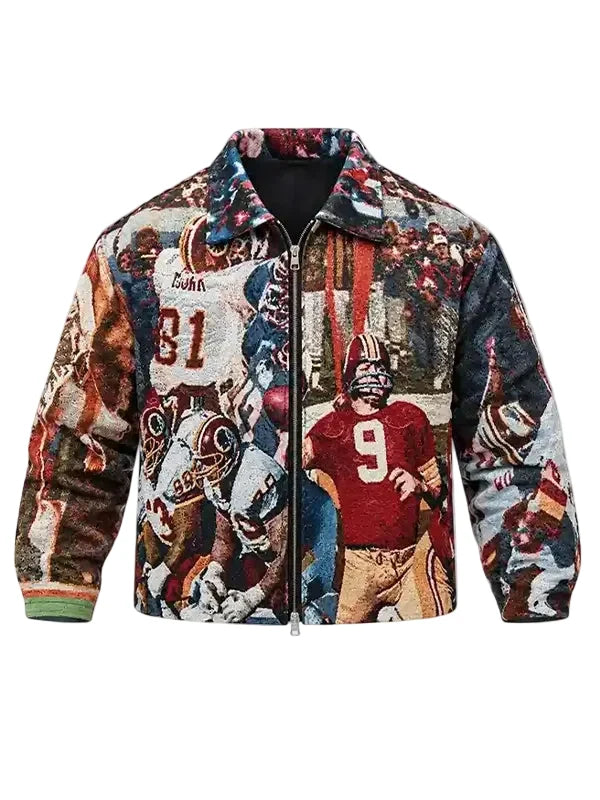Classic multicolor John Bates zipper jacket front view