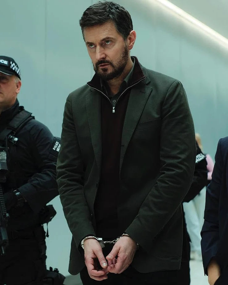 Richard Armitage Red Eye 2024 Green Blazer