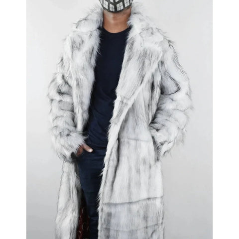 White Faux Fur Trench Ryan Gosling