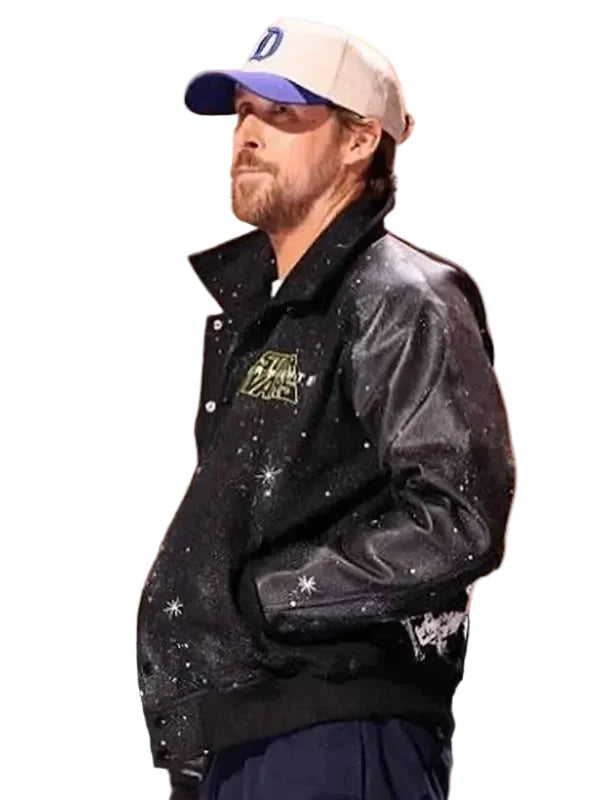 Ryan Gosling Star Wars Starfighter 2027 Black Varsity Jacket